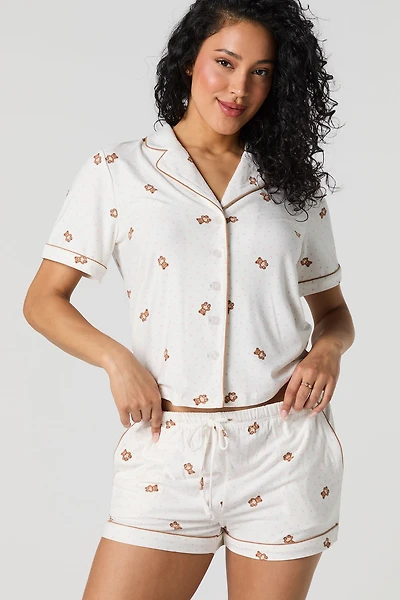Printed Pajama Short