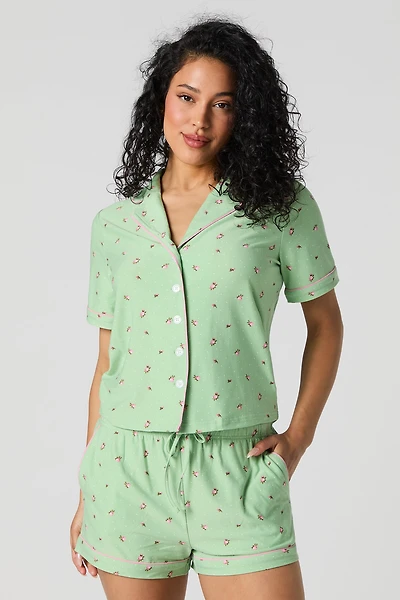 Printed Pajama Short