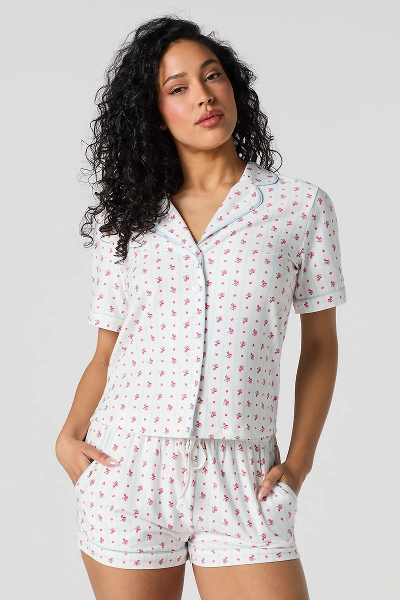 Printed Pajama Short