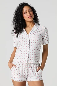Printed Pajama Short