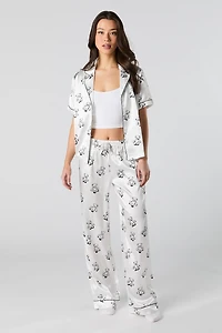 Satin Printed Pajama Pant