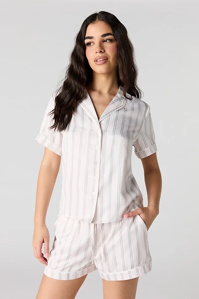 Button-Up Top & Short Pajama Set