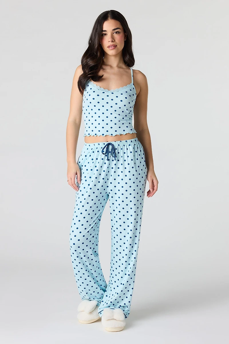 Lace Tank & Pant Pajama Set