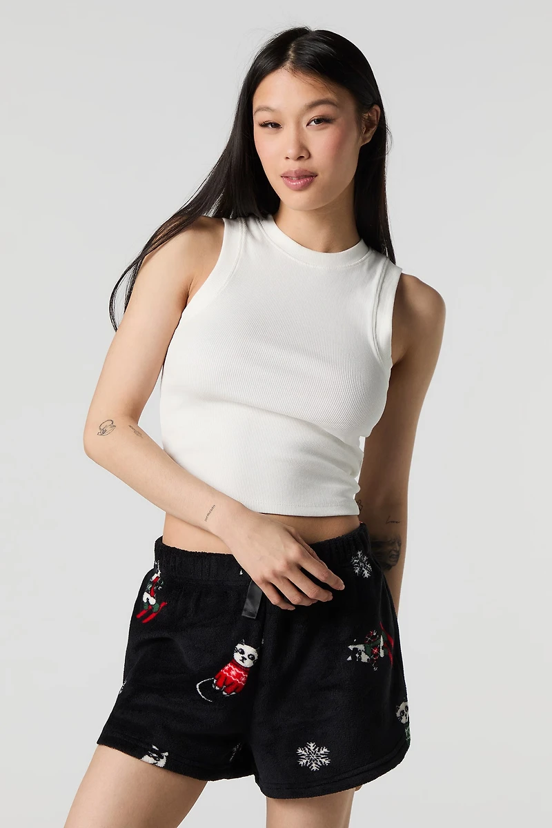 Christmas Plush Pajama Short
