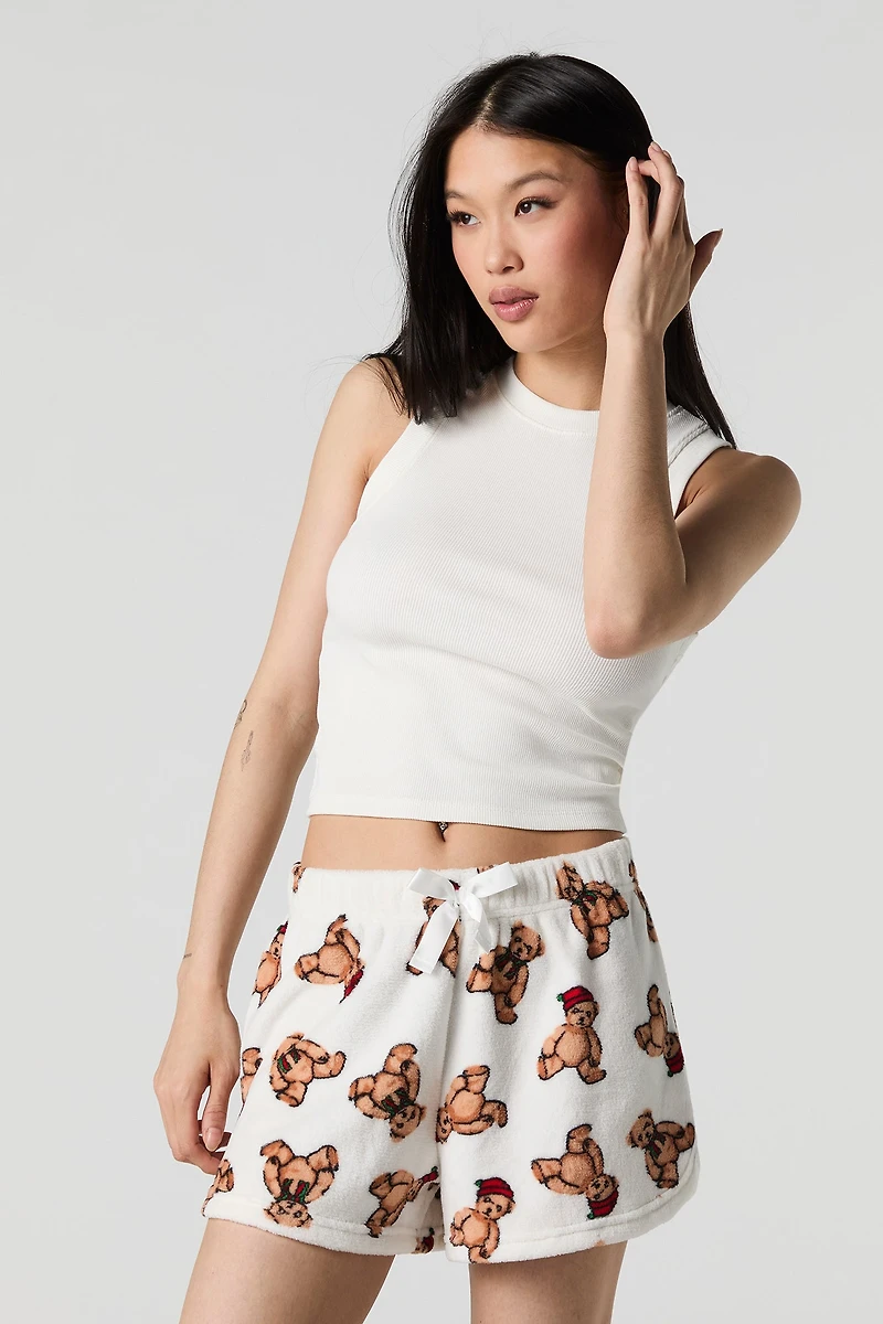 Christmas Plush Pajama Short