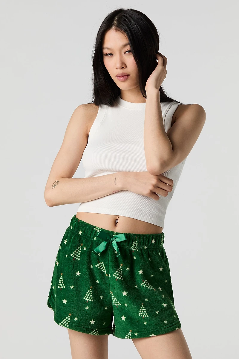 Christmas Plush Pajama Short