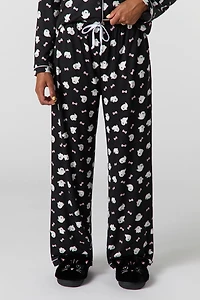 Ensemble pyjama avec haut boutonné et pantalon à imprimé Halloween
