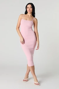 Ribbed Knit Bodycon Midi Dress