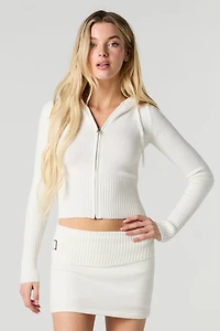 Ribbed Knit Mini Skort