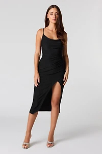 Sparkle Slit Midi Dress