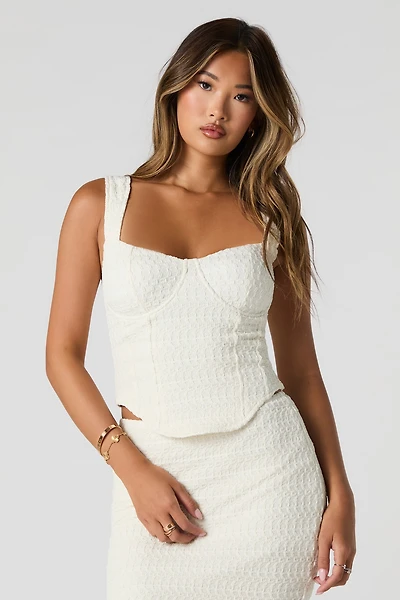 Camisole corset texturée
