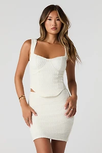 Textured Mini Skirt
