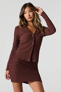 Textured Mini Skirt