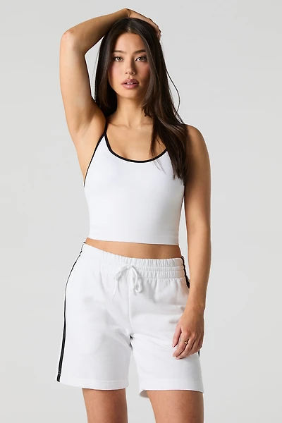 Active Side Striped Fleece Short