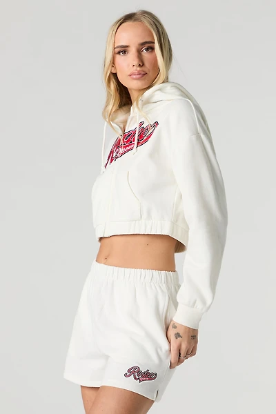 Embroidered Fleece Short