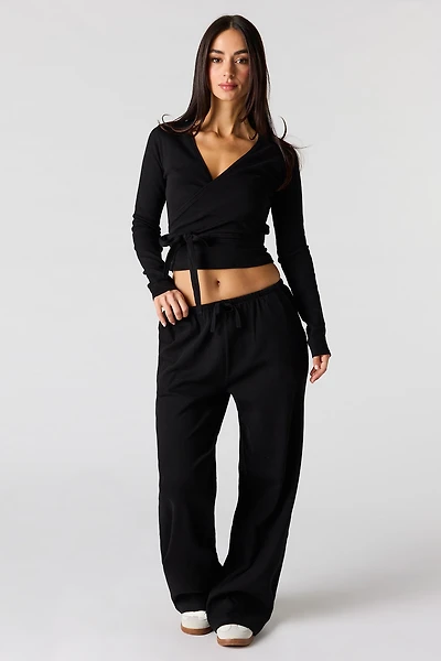 Ribbed Relaxed Fleece Sweatpant