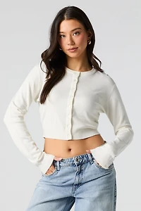 Cropped Knit Cardigan