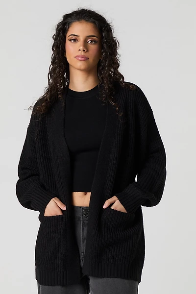 Sweater Knit Open Front Cardigan