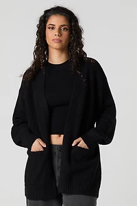 Sweater Knit Open Front Cardigan