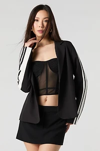 Striped Sleeve Blazer