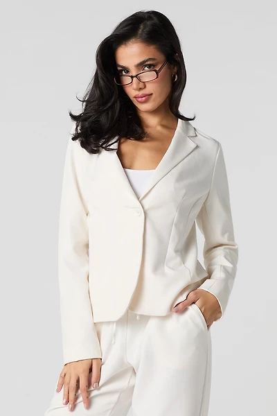Fitted One-Button Blazer