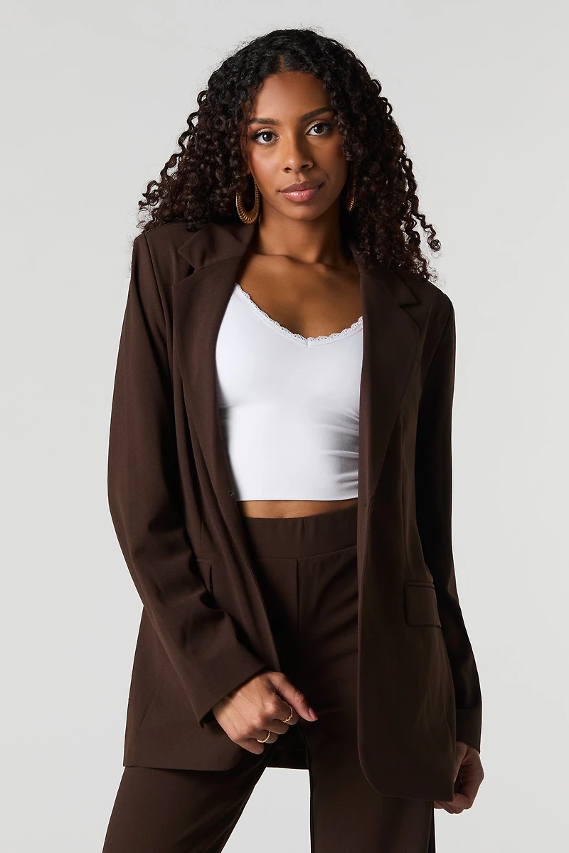Blazer à simple boutonnage
