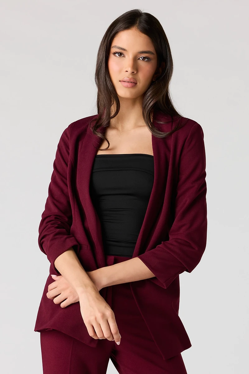 Blazer à manches ruchées