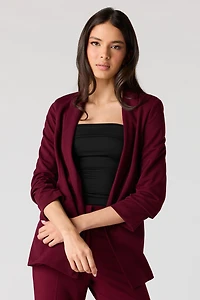 Blazer à manches ruchées