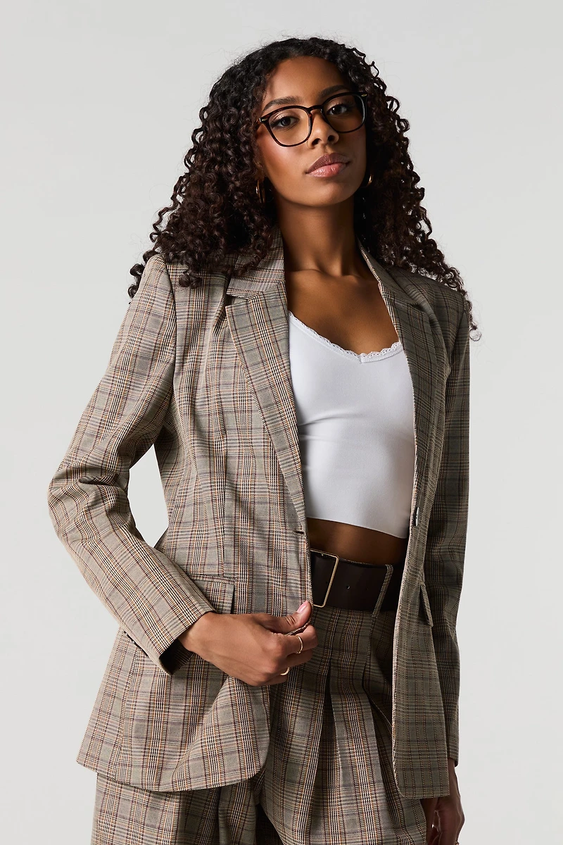 Blazer à carreaux