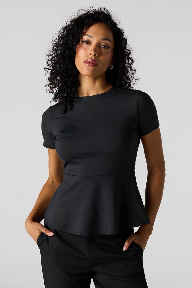 Peplum Short Sleeve Top