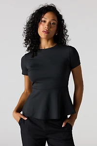 Peplum Short Sleeve Top