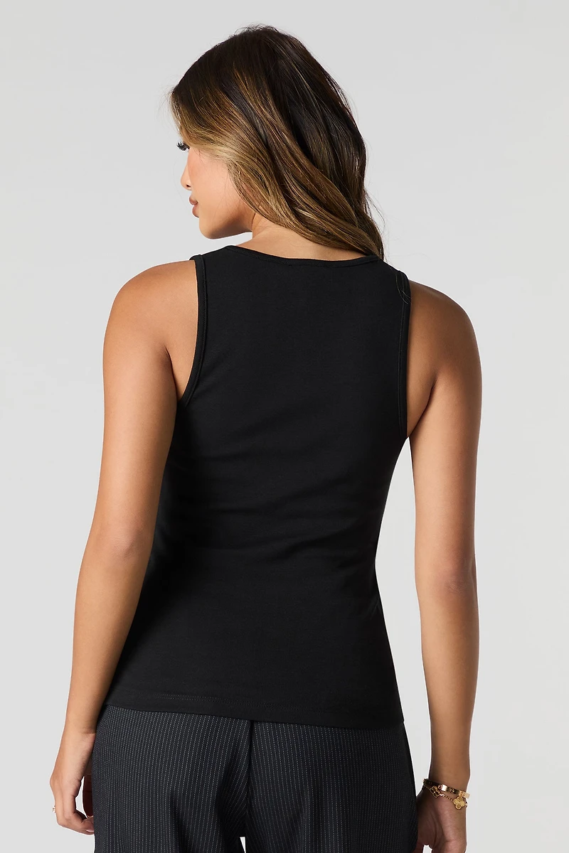 Camisole uni à col rond