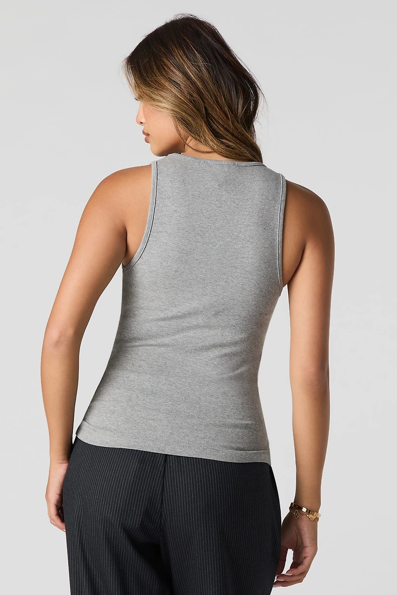 Camisole uni à col rond