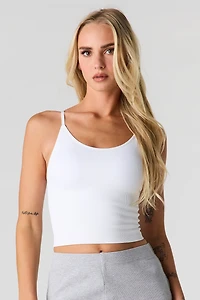 Débardeur côtelé sans couture ni soutien-gorge intégré