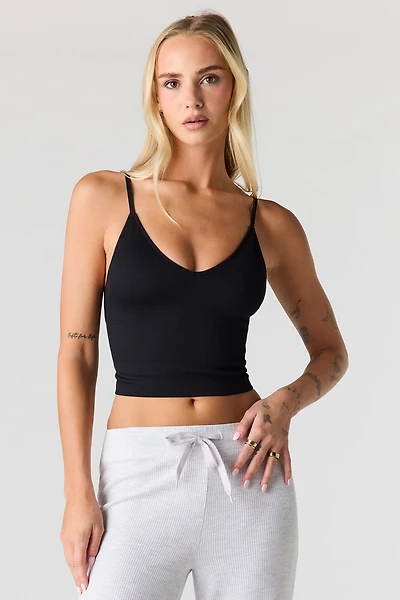 Seamless Ribbed V-Neck Tank