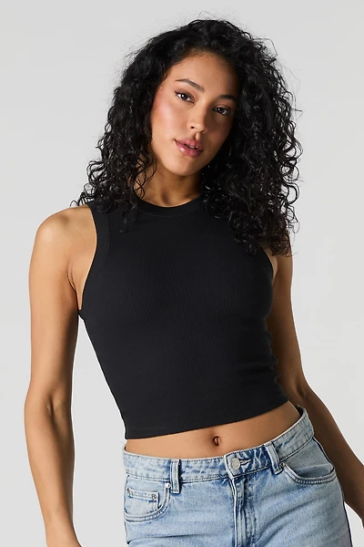 Ribbed Cropped Tank