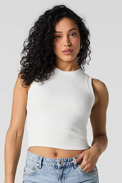 Ribbed Cropped Tank