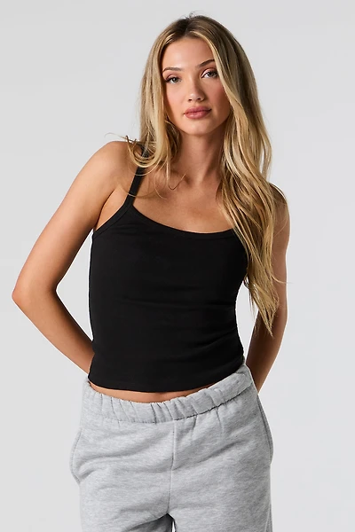 Ribbed Scoop Neck Tank