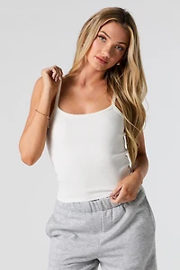 Ribbed Scoop Neck Tank