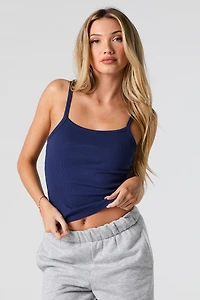Ribbed Scoop Neck Tank