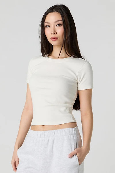 T-shirt côtelé