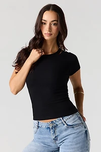 Ribbed Fitted T-Shirt