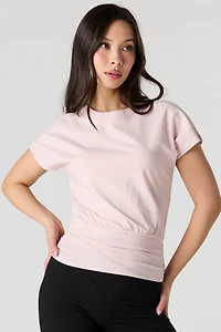 Cinched Waist Short Sleeve Top