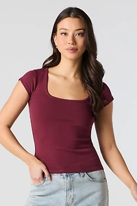 T-shirt en encolure carrée