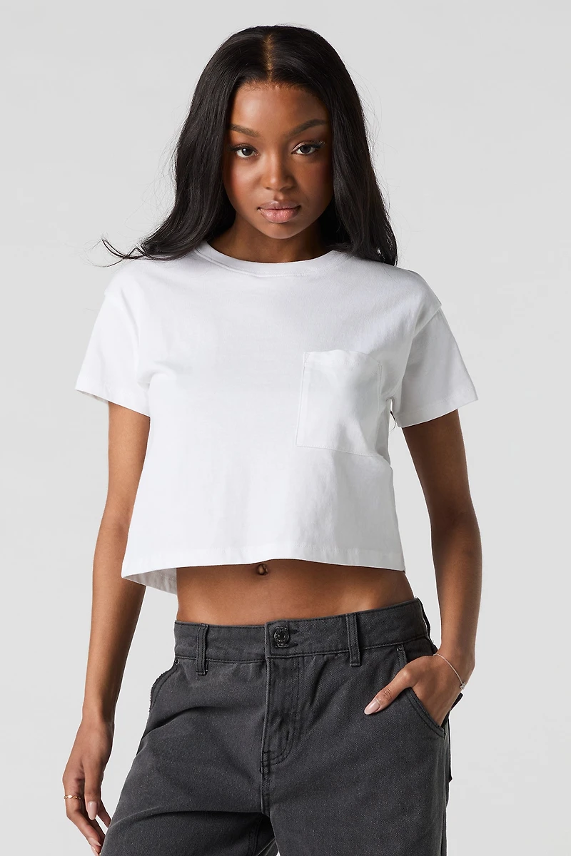 T-shirt ras du cou carré