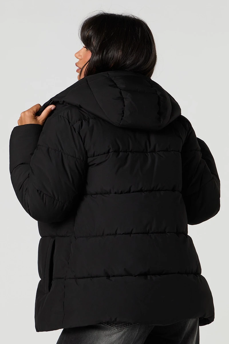 Blouson bouffant à capuchon