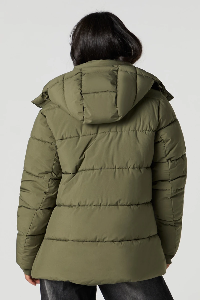 Blouson bouffant à capuchon