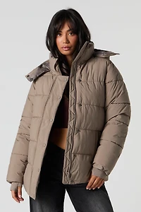 Blouson bouffant à capuchon