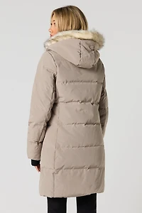 Faux Fur Hood Puffer Parka
