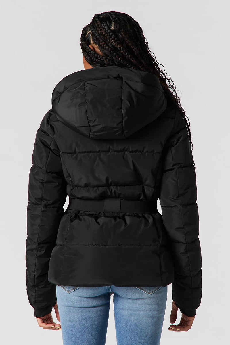 Blouson bouffant avec ceinture